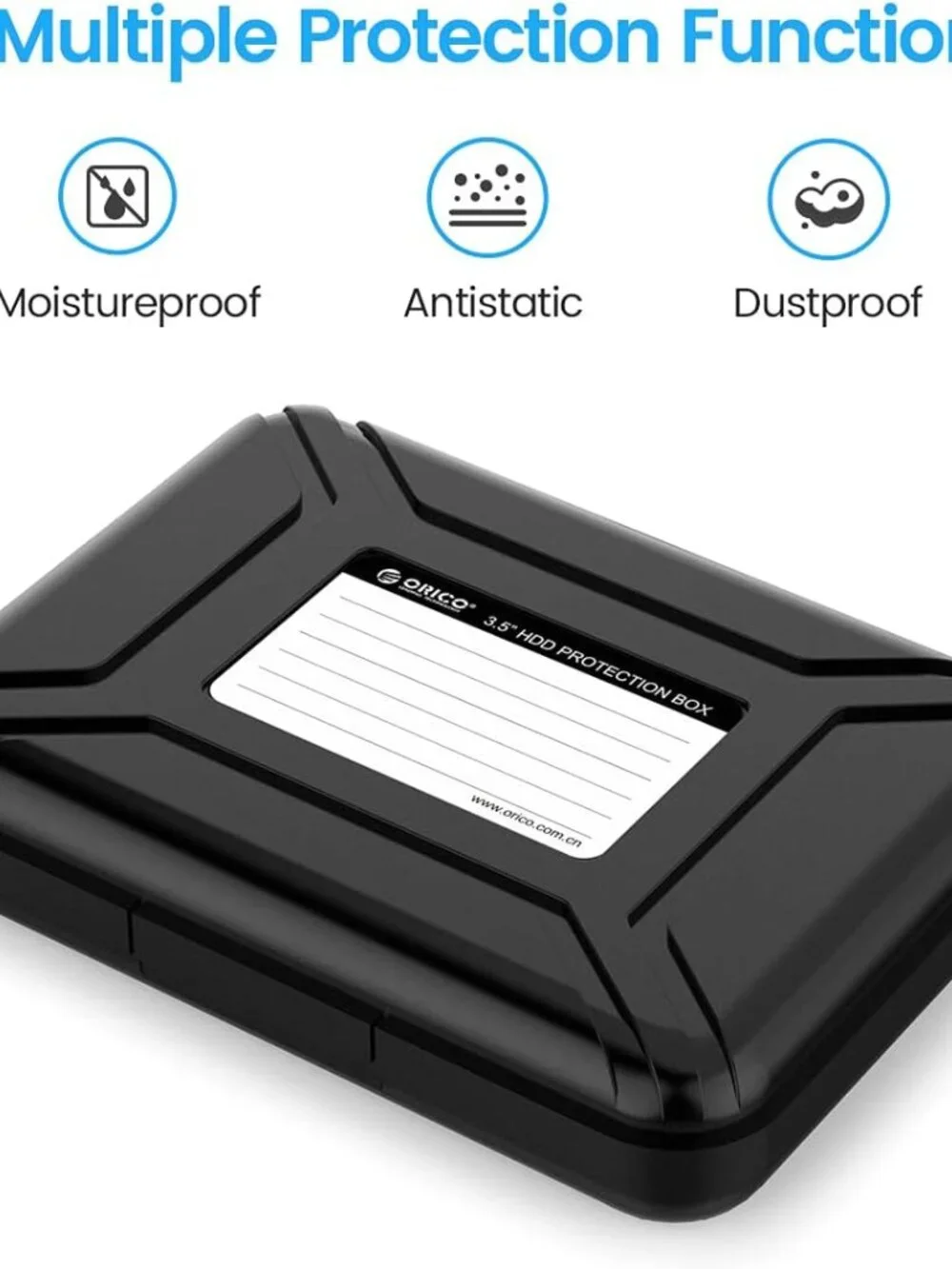 Hard Drive Case 3.5 inch HDD Storage Carrying Case Anti-Static and Shockproof Ex - Picture 2 of 7